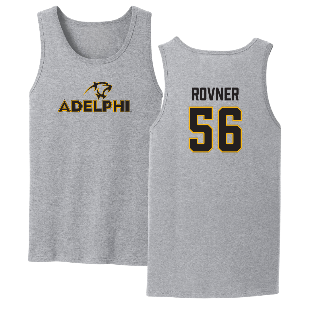 Adelphi University Baseball Sport Gray Tank Top - #56 Zach Rovner