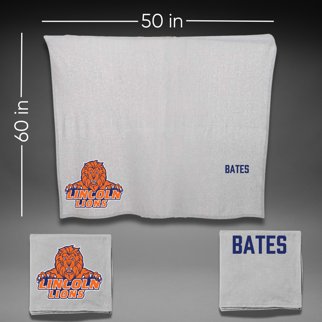 Lincoln University (Pennsylvania) Baseball Gray Blanket - Kevin Bates