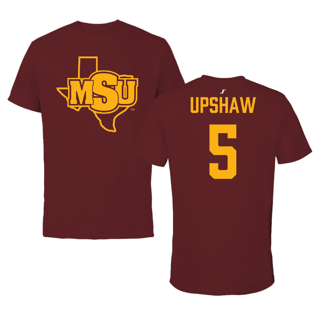 Midwestern State University Basketball (W) Maroon Tee - #5 Macie Upshaw