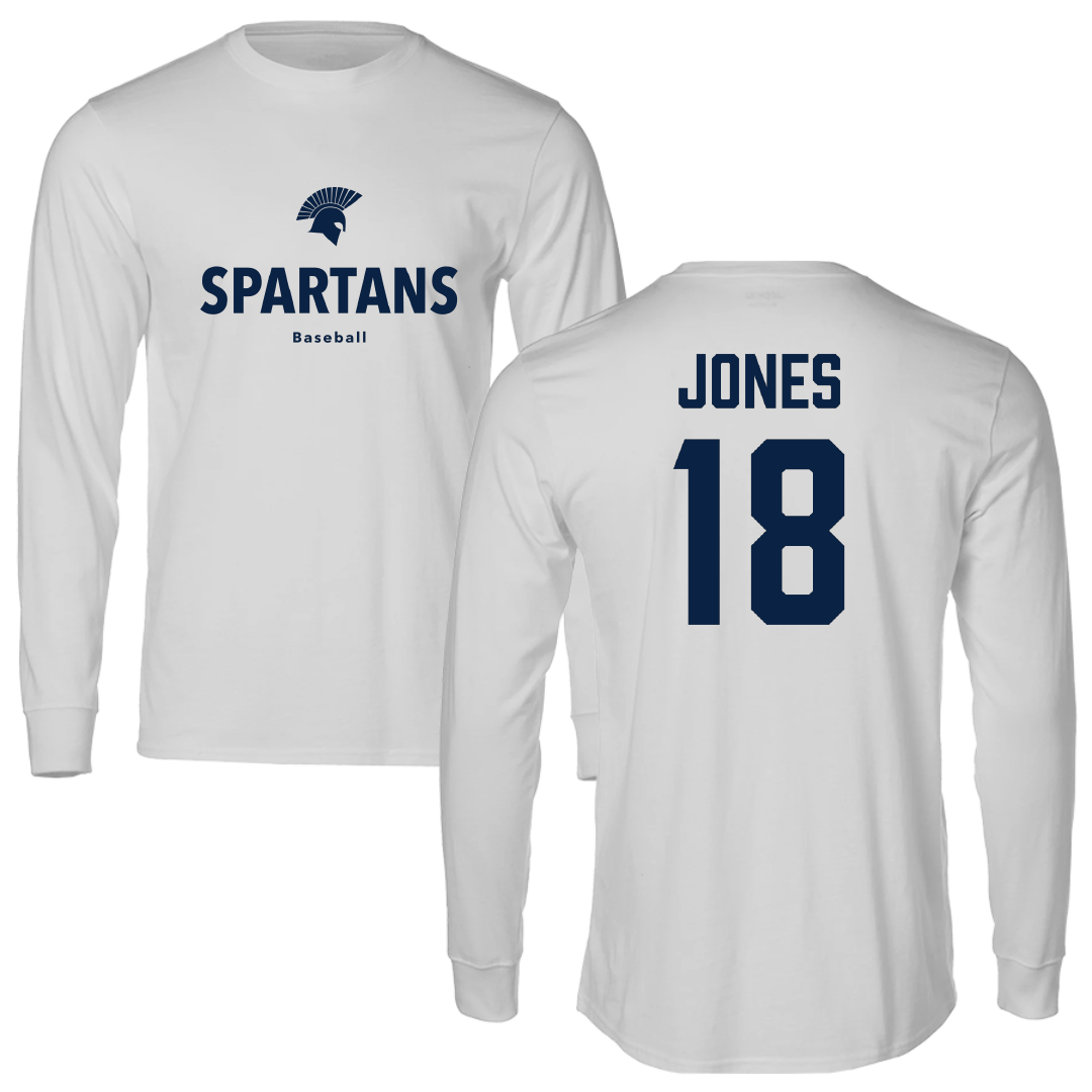 Missouri Baptist University Baseball Light Gray Performance Long Sleeve - #18 Jayden Jones