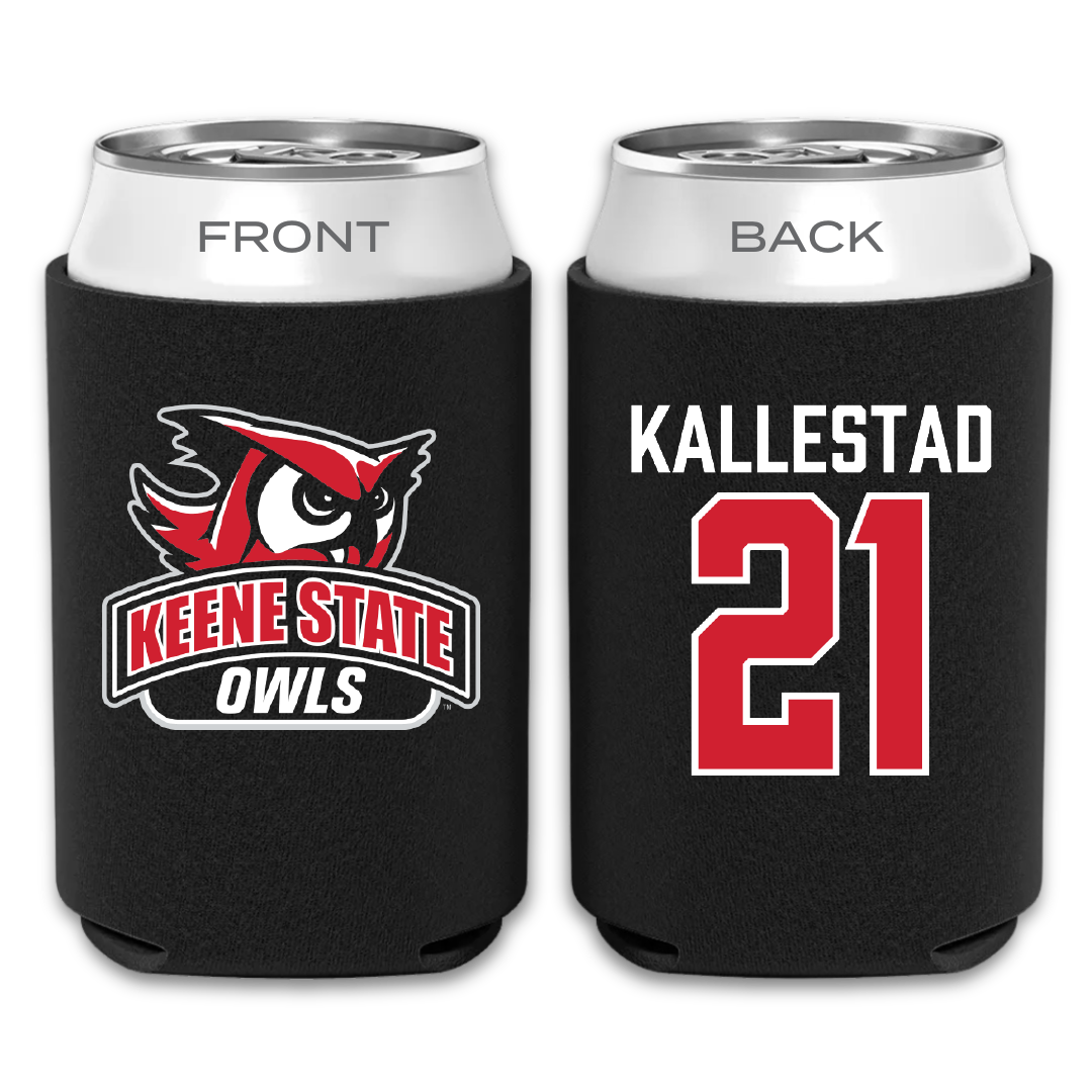 Keene State College Soccer Black Can Cooler - #21 Stephen Kallestad