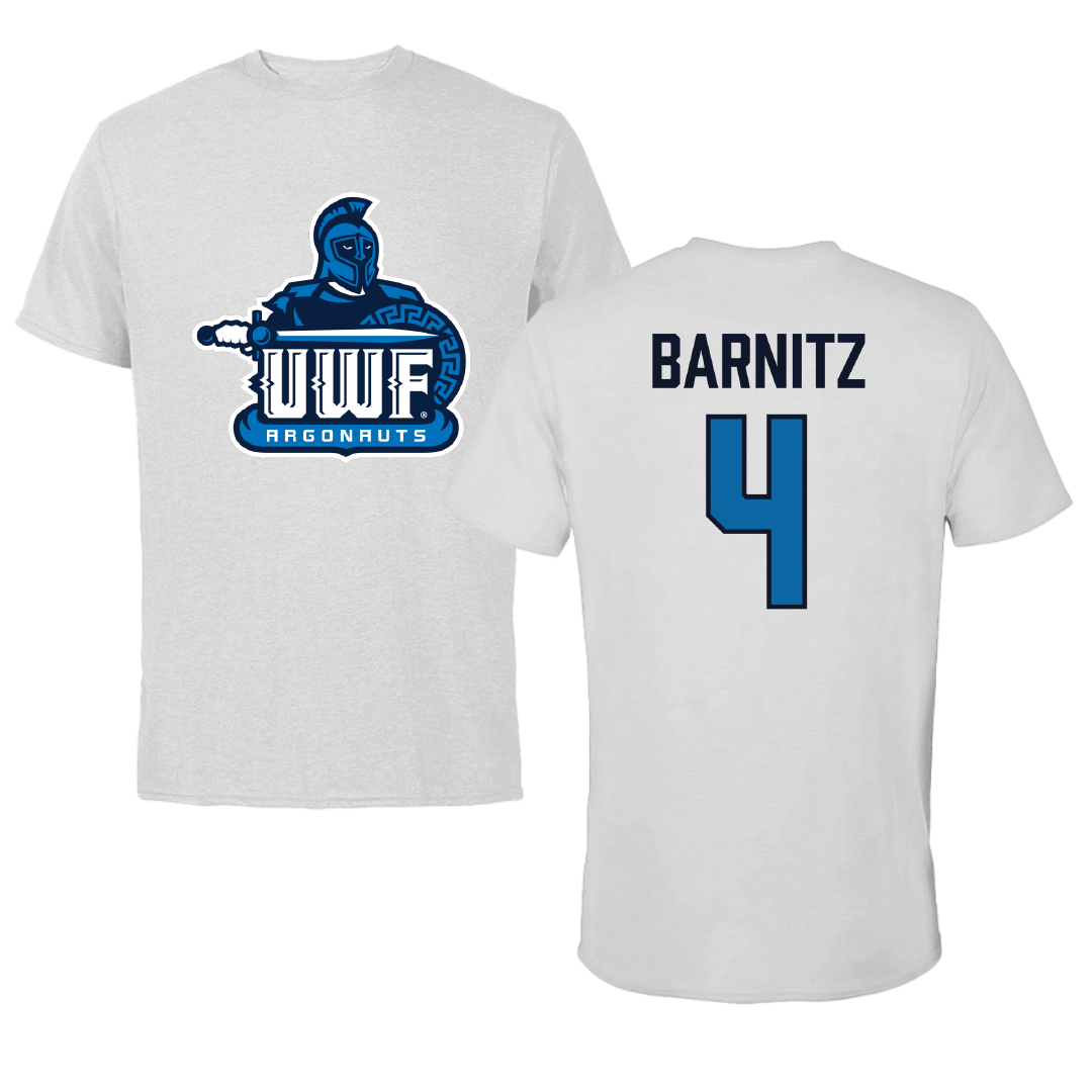 University of West Florida Basketball (W) Light Gray Performance Tee - #4 Kamryn Barnitz