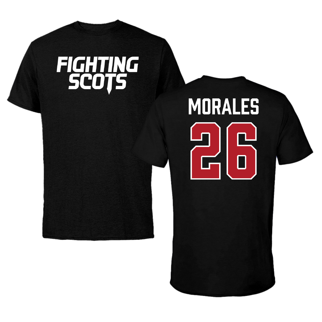 PennWest Edinboro Football Black Tee - #26 Carlos Morales