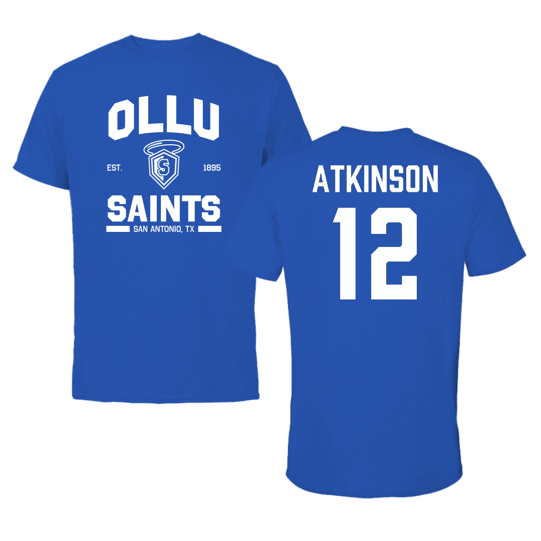 Our Lady of the Lake University Baseball Blue General Tee - #12 Brett Atkinson