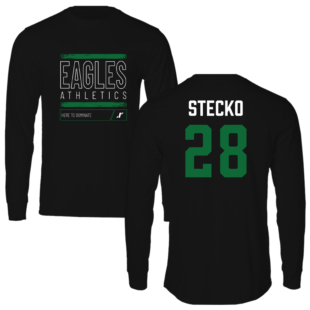 Eastern Michigan University Baseball Black Dominate Performance Long Sleeve - #28 Ty Stecko