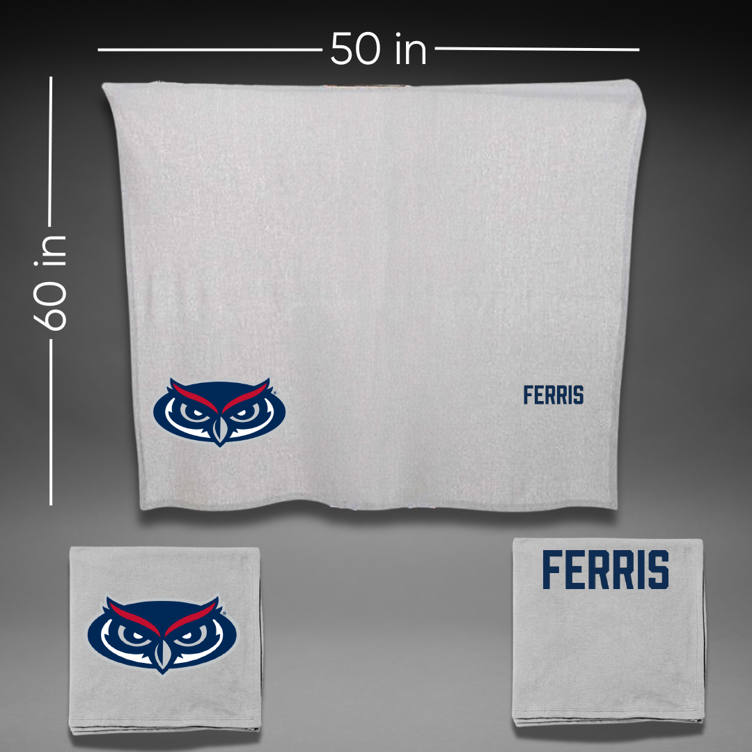 Florida Atlantic University Dance Gray Blanket - Caroline Ferris