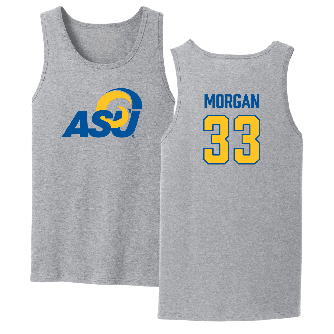Angelo State University Baseball Sport Gray Tank Top - #33 Ridge Morgan