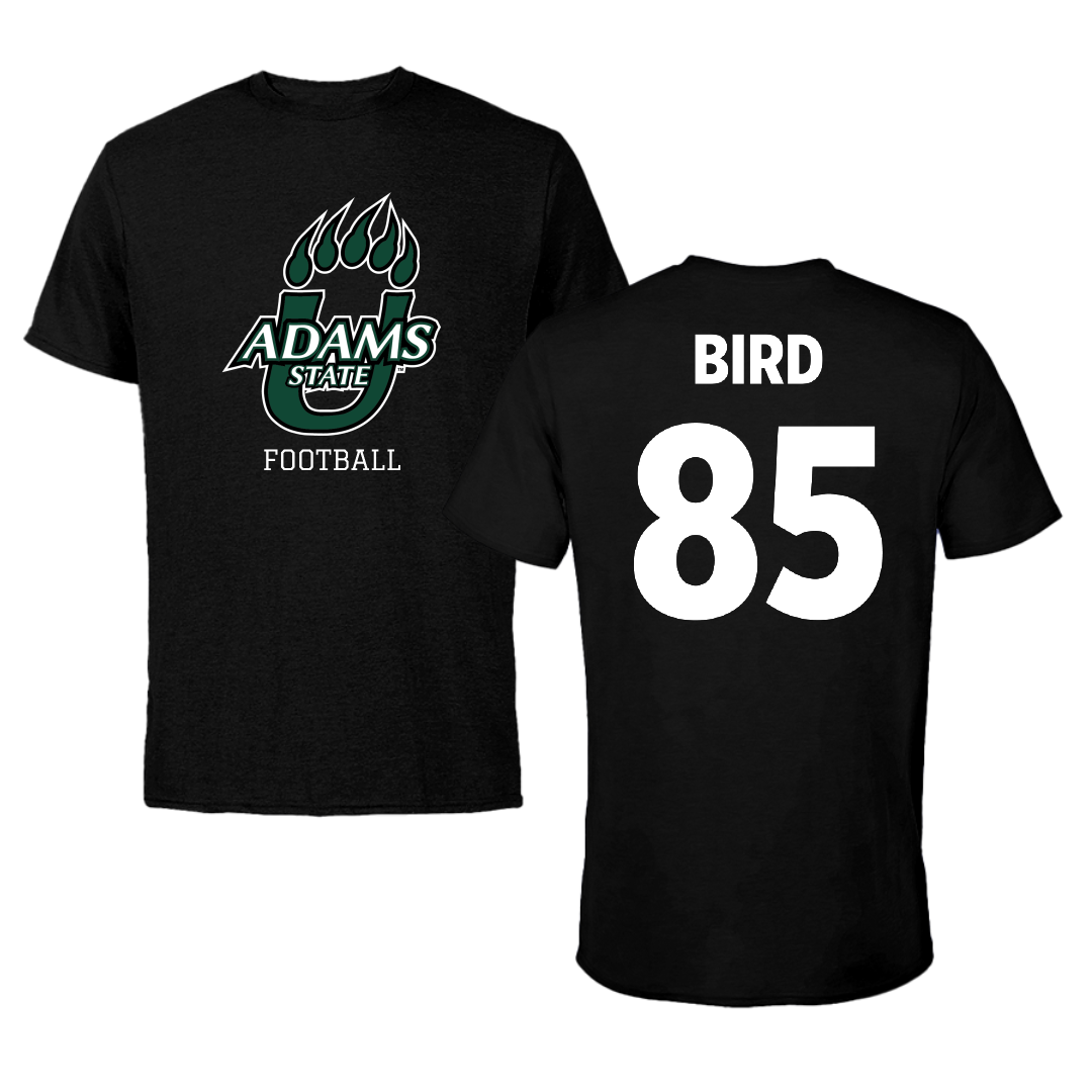 Adams State University Football Black State Tee - #85 Ethan Bird