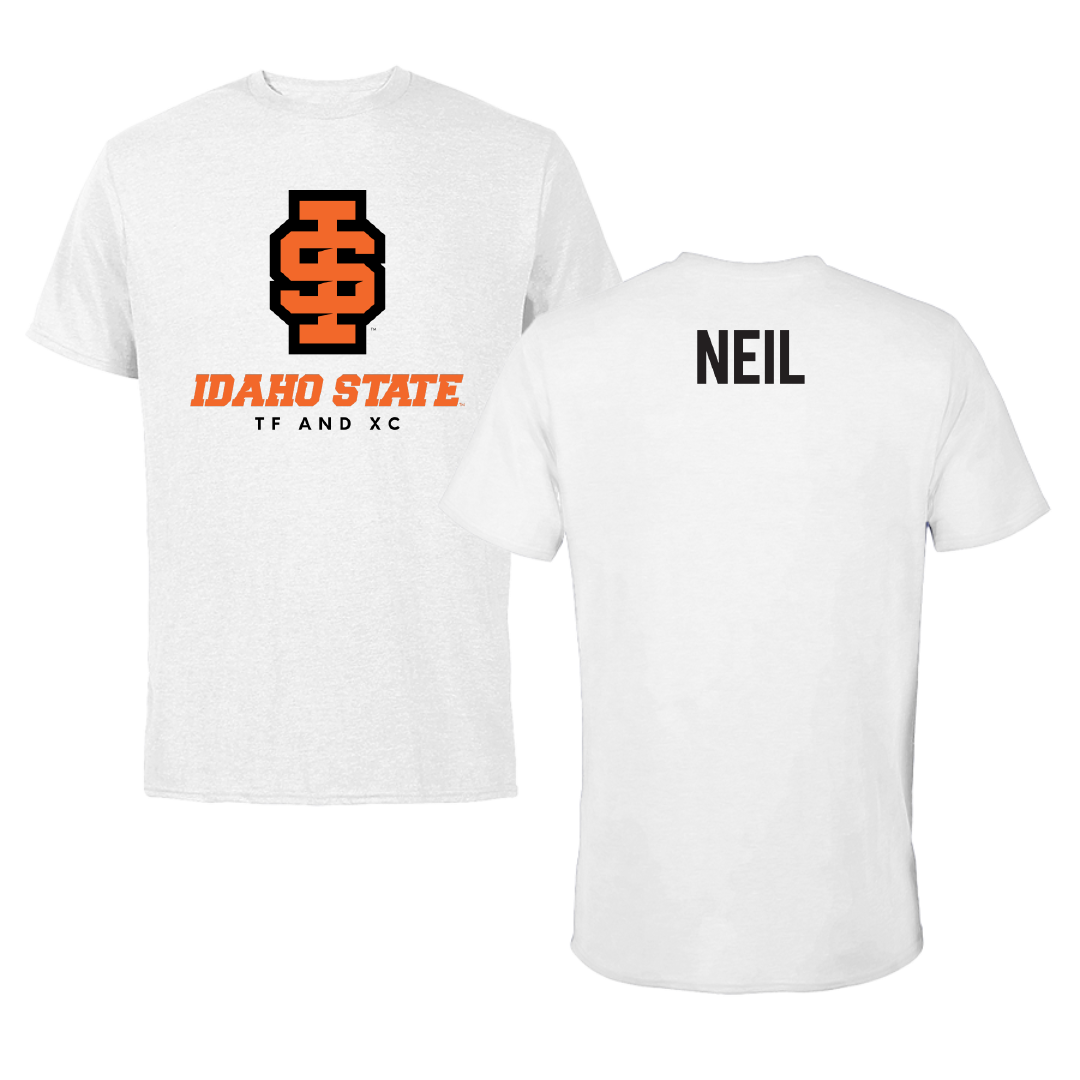 Idaho State University TF and XC White Performance Tee - Nick Neil