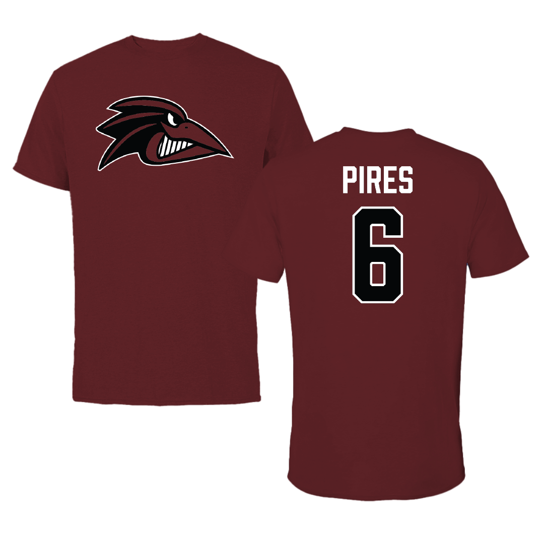 Franklin Pierce University Basketball (W) Maroon Performance Tee - #6 Jaylene Pires
