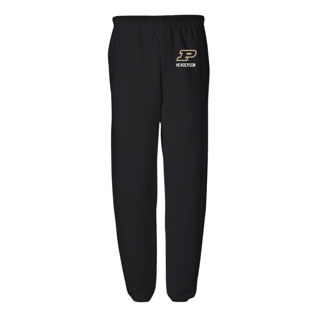 Purdue University Wrestling (M) Black Sweatpants - Ty Henderson