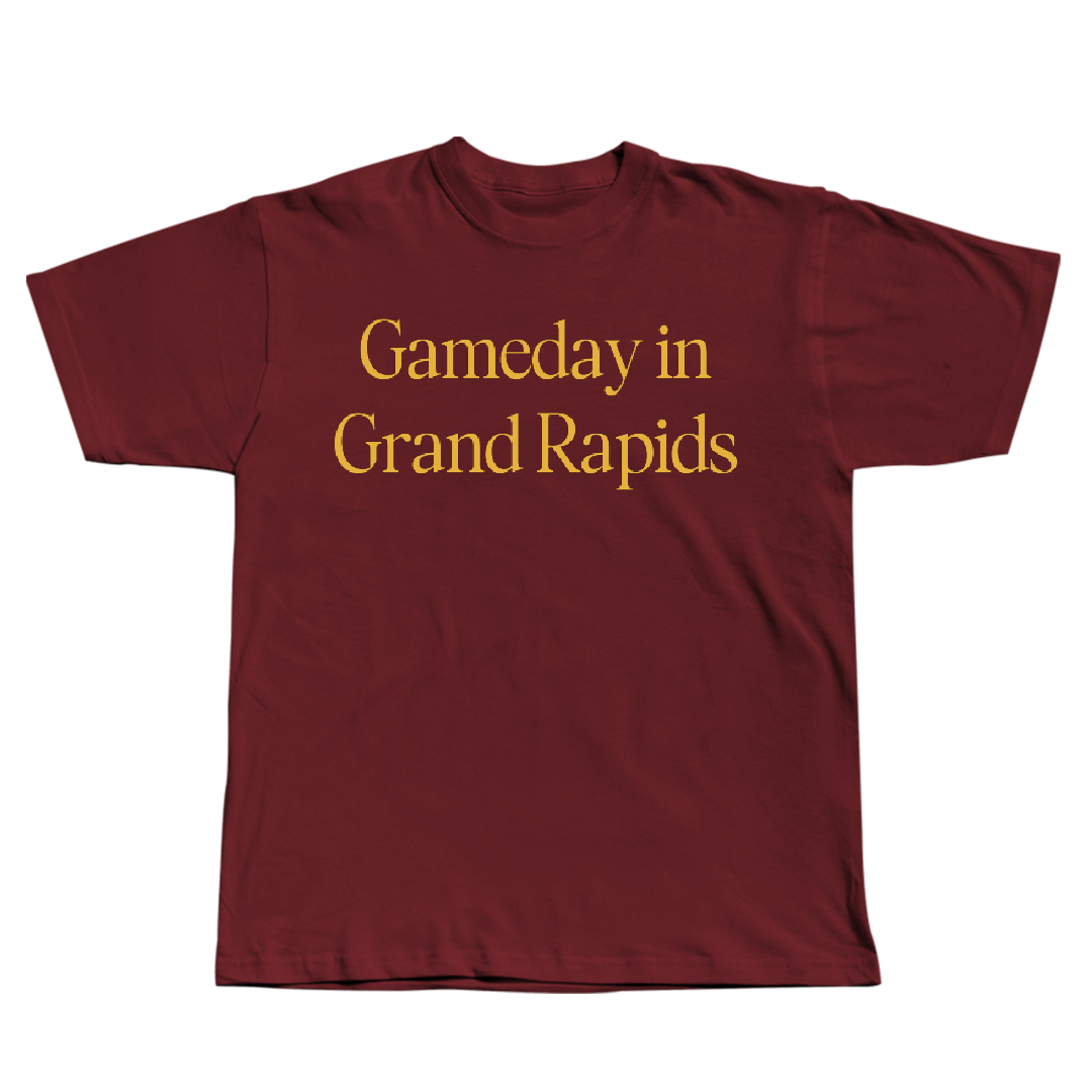 Calvin University Acrobatics & Tumbling Maroon Gameday Tee - #21 Celia Carey