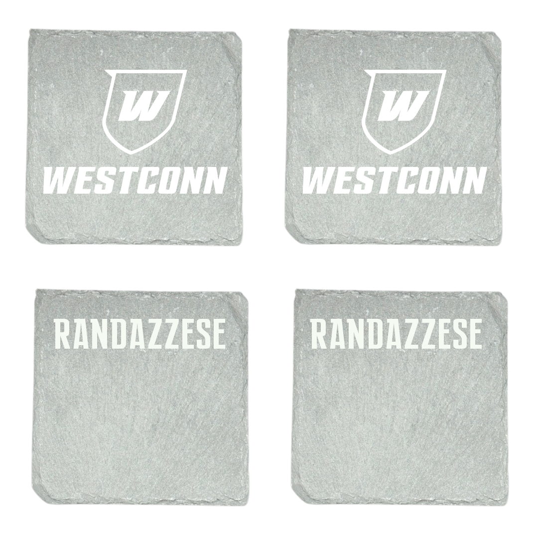 Western Connecticut State University Baseball Stone Coaster (4 Pack)  - Frankie Randazzese