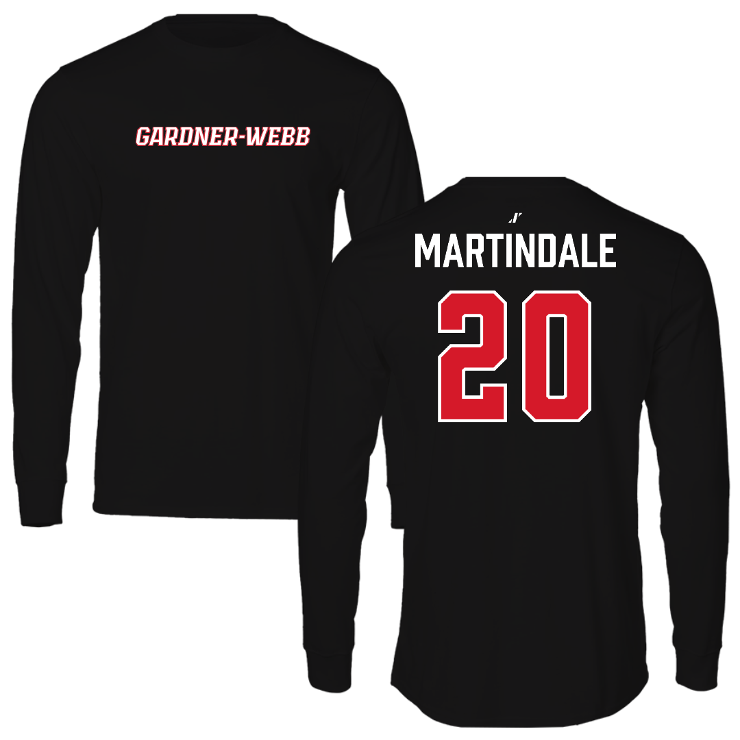 Gardner-Webb University Lacrosse (W) Black Performance Long Sleeve - #20 Holly Martindale