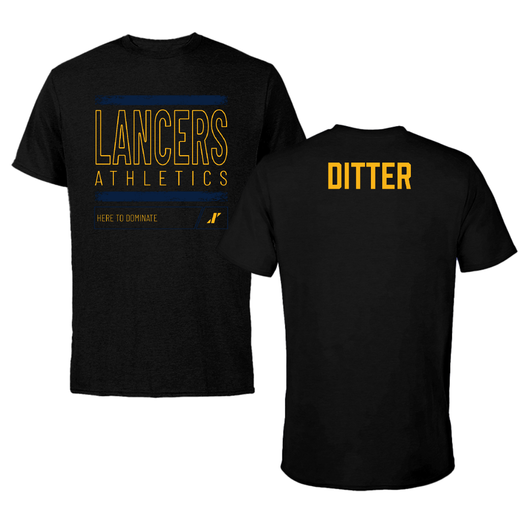 Mount Marty University Basketball Black Dominate Tee - Mark Ditter