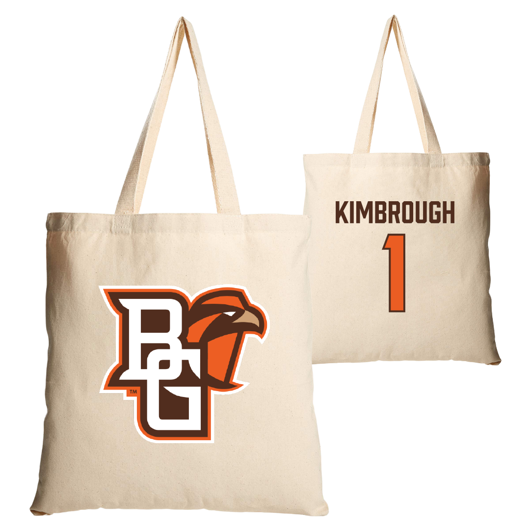 Bowling Green State University Basketball Tan Canvas Tote Bag - #1 Jason Kimbrough