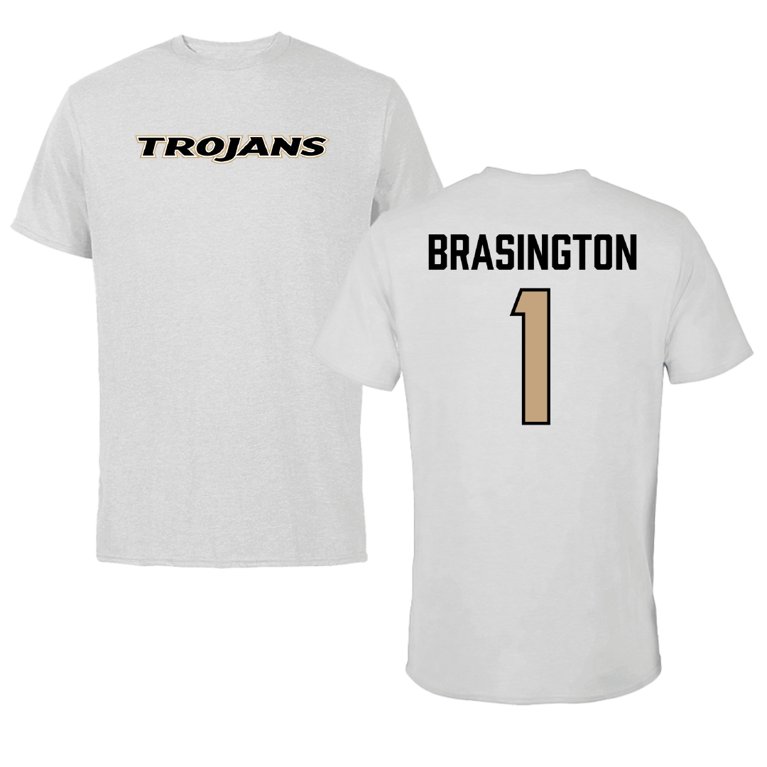 Anderson University (South Carolina) Baseball Light Gray Tee - #1 Tysen Brasington