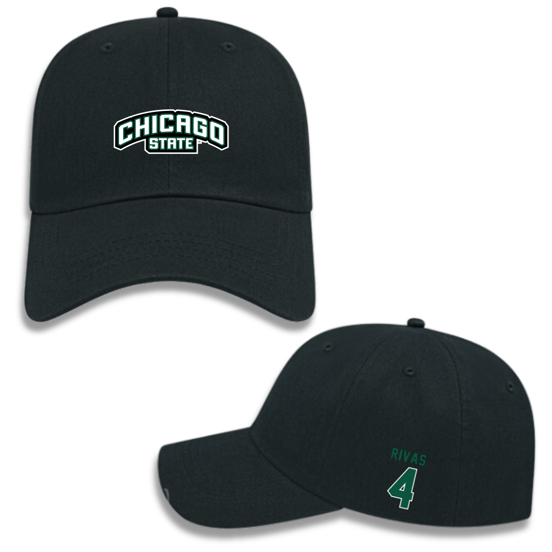 Chicago State University Soccer (M) Black Hat - #4 Efrain Rivas