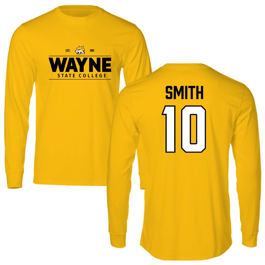 Wayne State College (Nebraska) Basketball Gold General Long Sleeve - #10 Tenleigh Smith