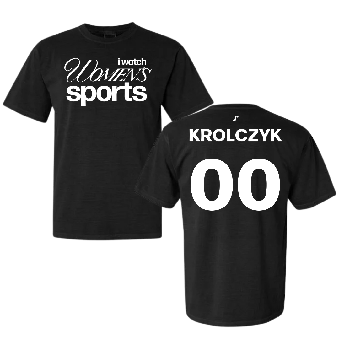Soccer (W) Black WHM Comfort Colors Tee - #00 Viveca Krolczyk