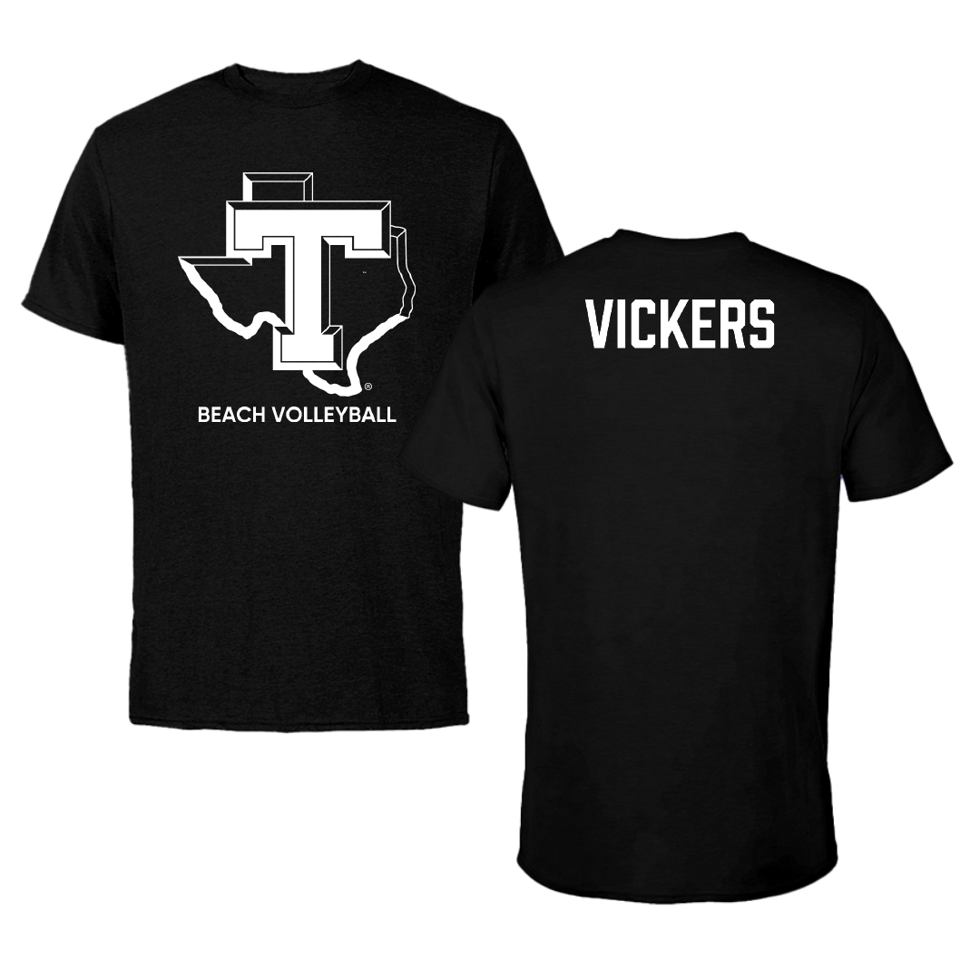 Tarleton State University Beach Volleyball Black Performance Tee - Emily Vickers