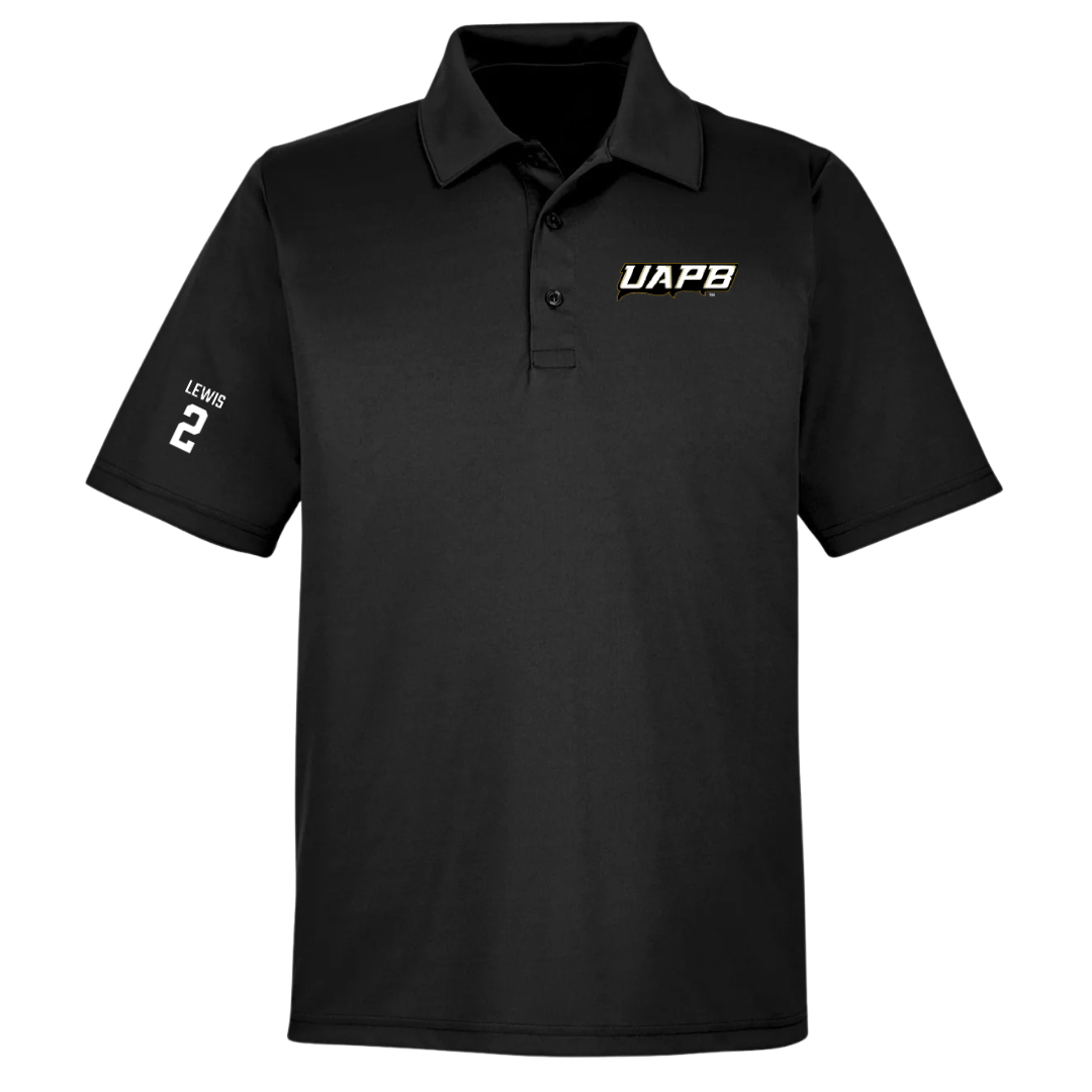 University of Arkansas-Pine Bluff Football Black Polo - #2 Kenji Lewis