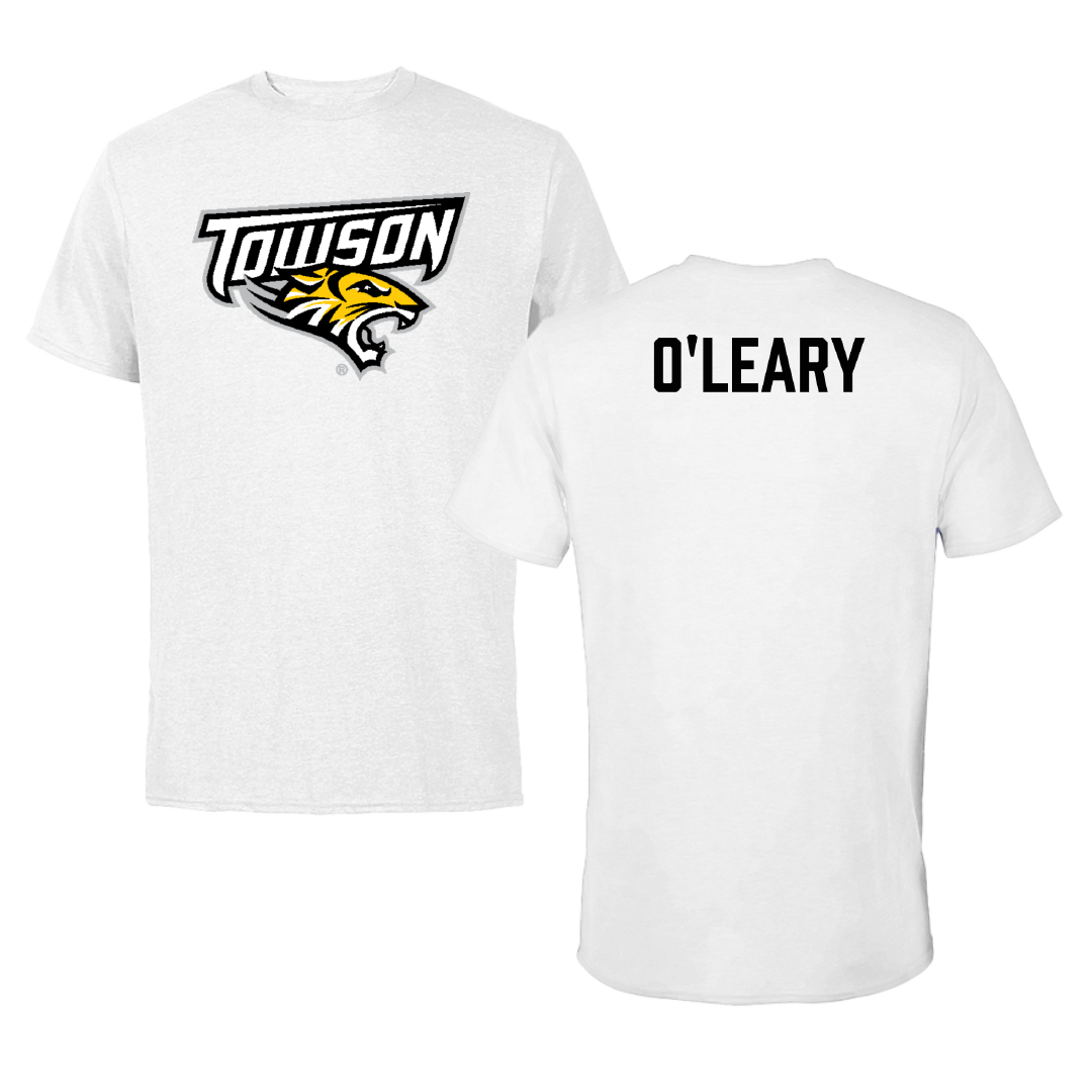 Towson University Swimming & Diving White Tee - Abby O'Leary