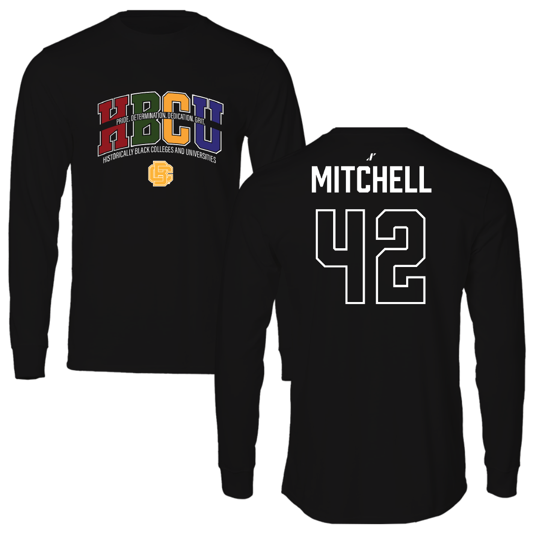 Bethune-Cookman University Softball Black HBCU Performance Long Sleeve - #42 Rebekah Mitchell