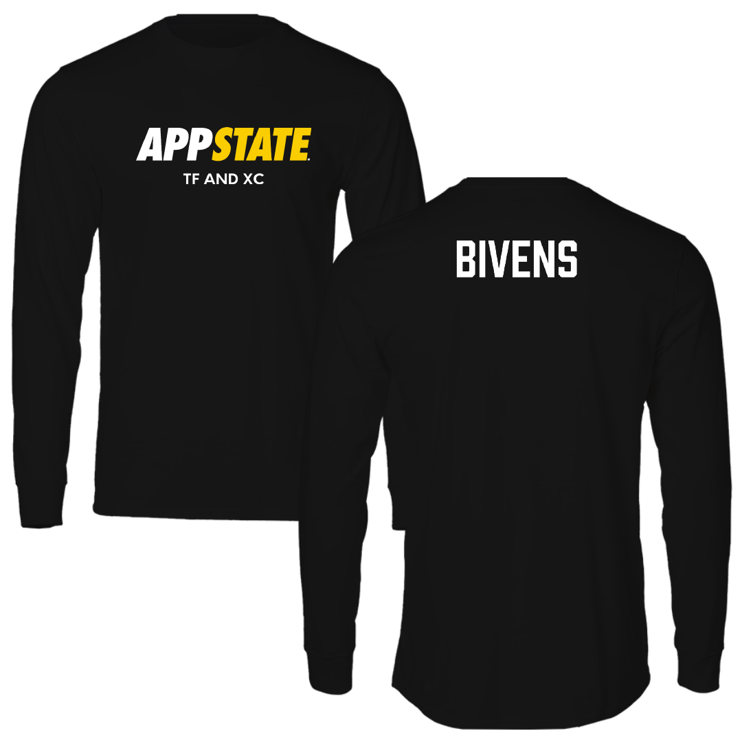 Appalachian State University TF and XC Black Block Performance Long Sleeve - Garrett Bivens