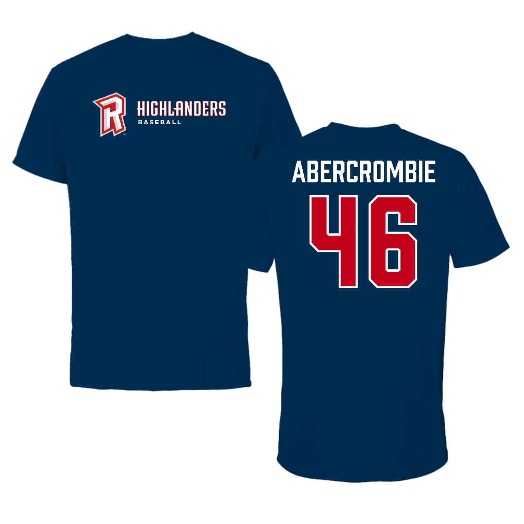 Radford University Baseball Navy Performance Tee - #46 Noah Abercrombie