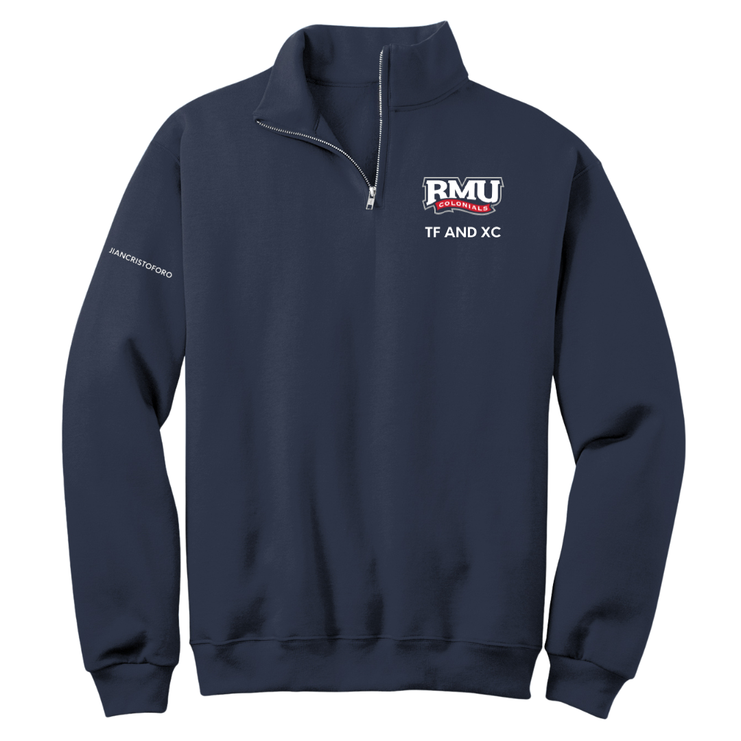 Robert Morris University TF and XC Navy Quarter-Zip - Emma Jiancristoforo