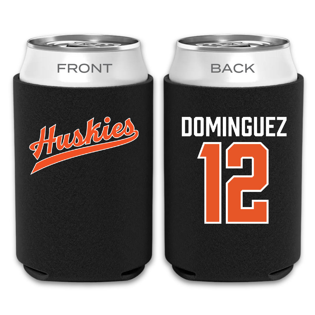 Houston Christian University Softball Black Can Cooler - #12 Madison Dominguez