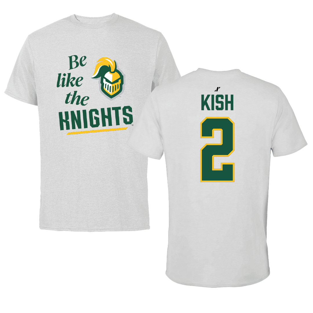 New Jersey City University Baseball Light Gray Be Like Us Tee - #2 Shawn Kish