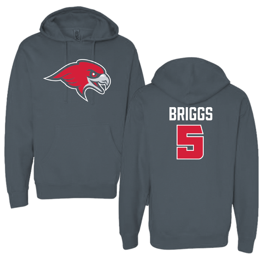 Montclair State University Baseball Dark Gray Hoodie - #5 Dylan Briggs