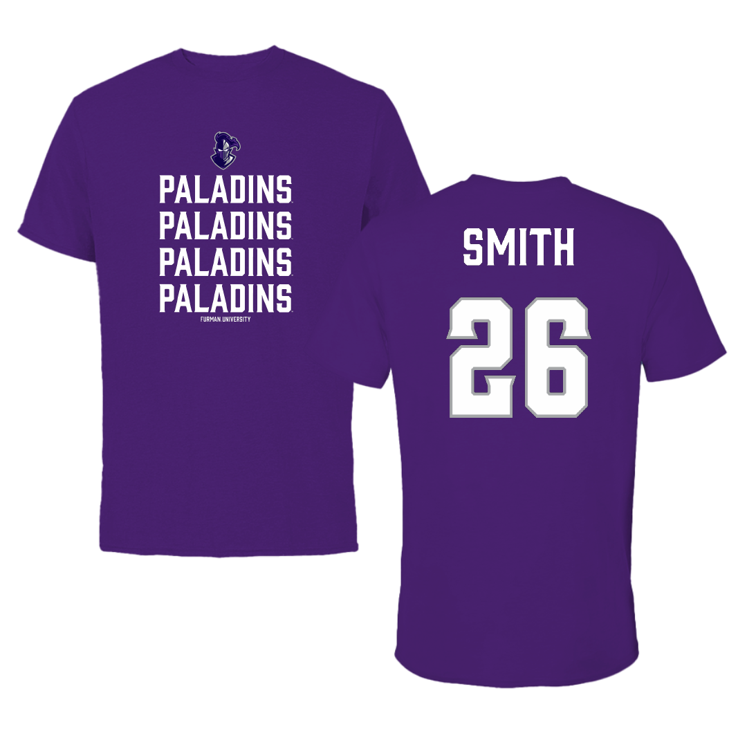 Furman University Lacrosse (W) Purple General Performance Tee - #26 Audrey Smith
