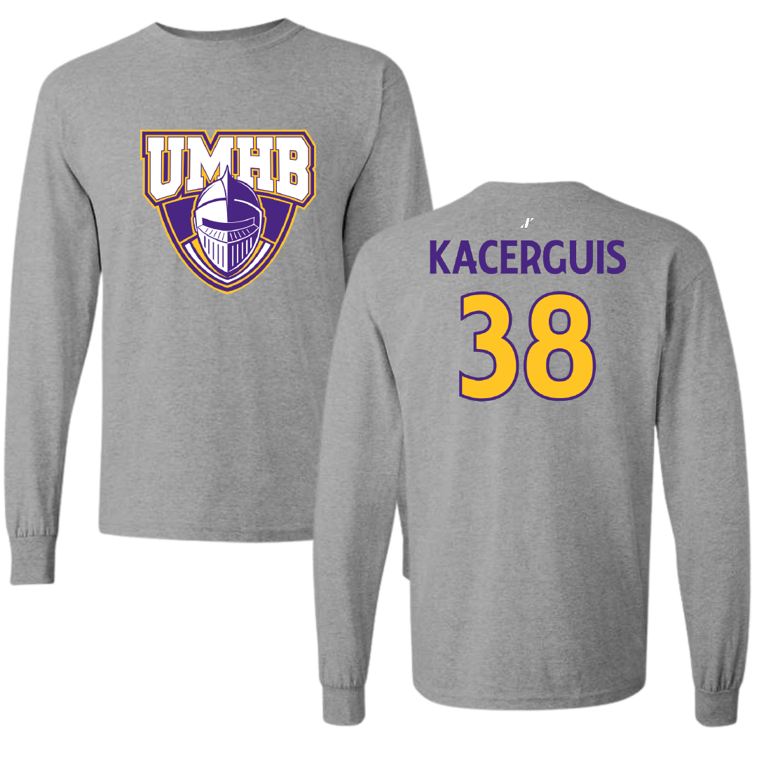 University of Mary Hardin-Baylor Acrobatics & Tumbling Sport Gray Long Sleeve - #38 Anna Kacerguis