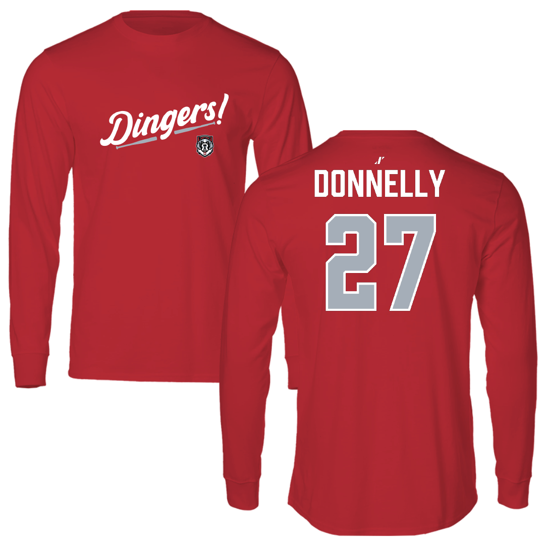 D'Youville University Softball Red Dingers Long Sleeve - #27 Hadley Donnelly