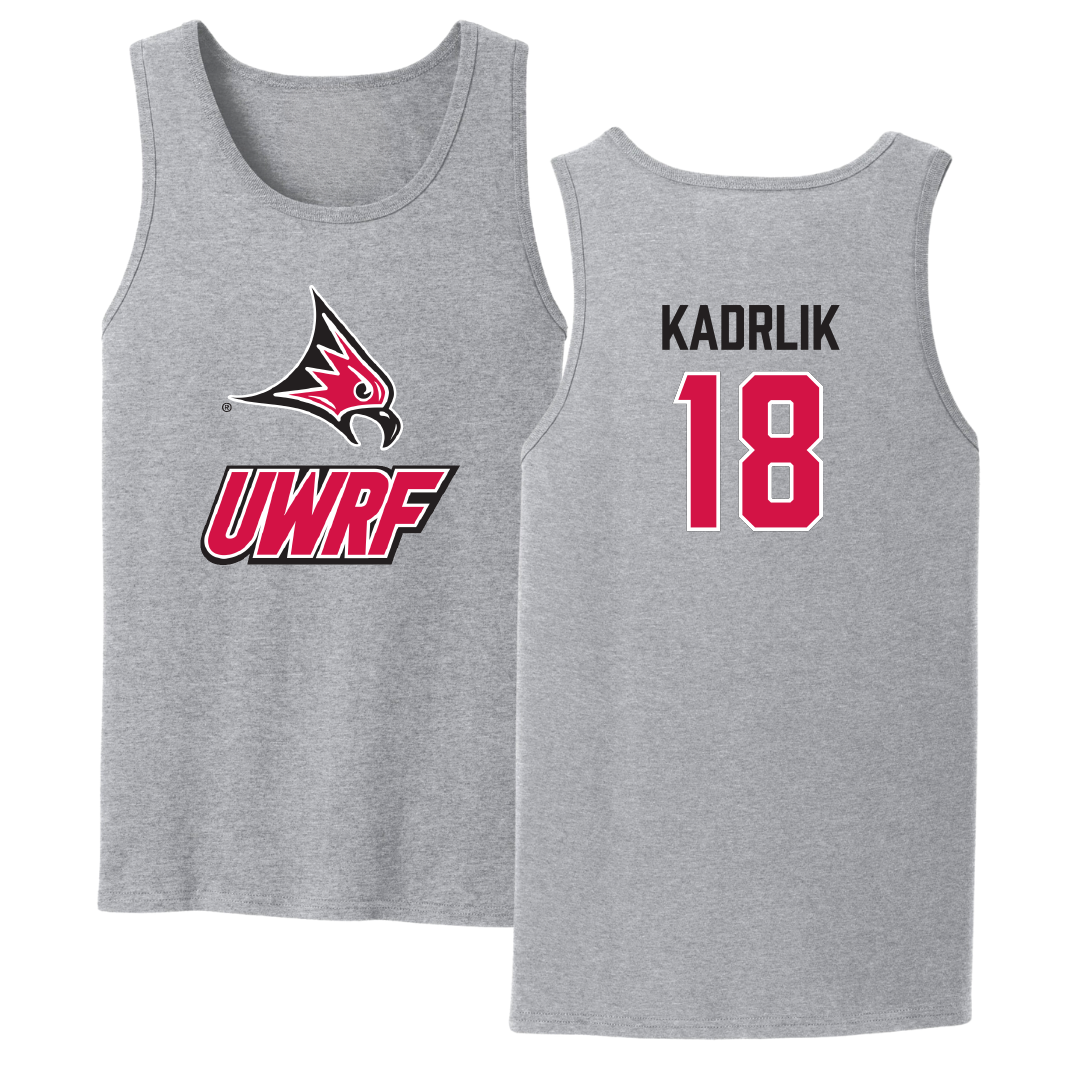 University of Wisconsin-River Falls Ice Hockey Sport Gray Tank Top - #18 Makenna Kadrlik