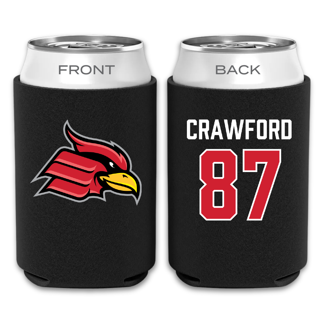 Wheeling University Football Black Can Cooler - #87 Isaiah Crawford