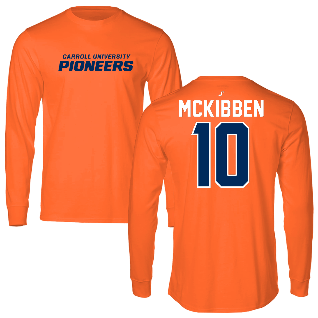 Carroll University Football Orange Long Sleeve - #10 Connor Mckibben