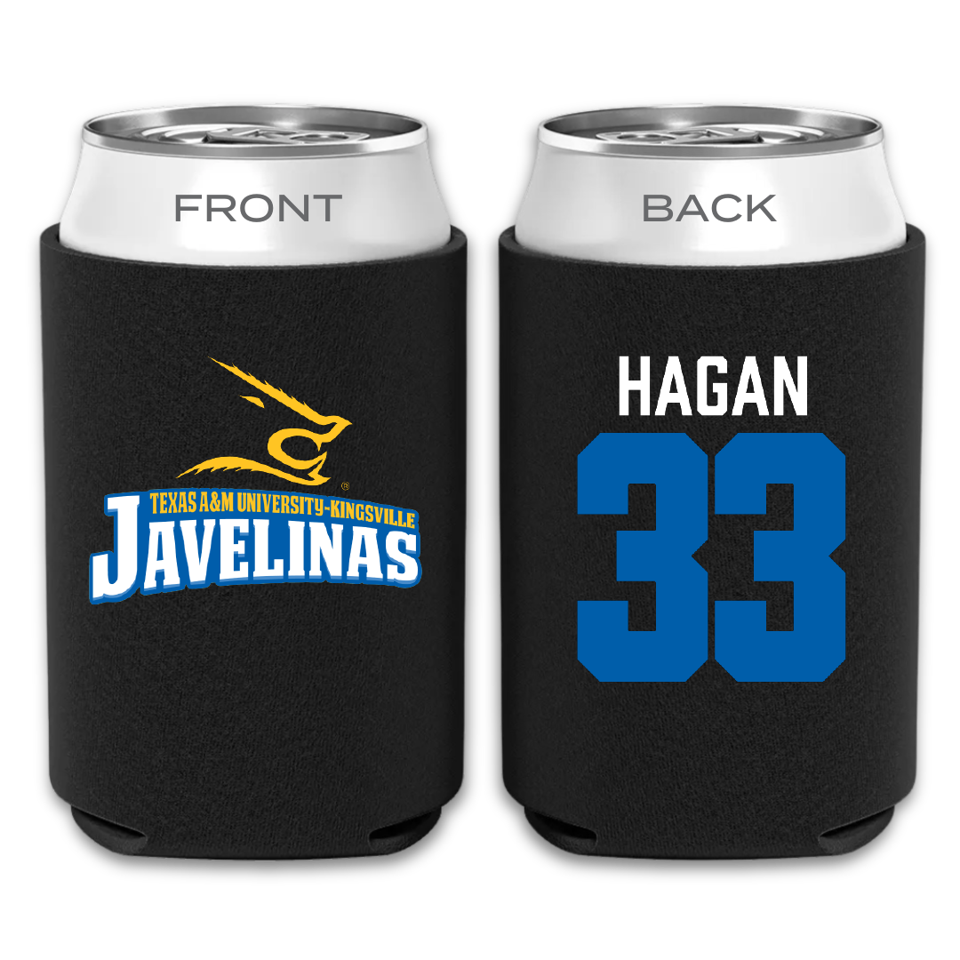 Texas A&M University-Kingsville Football Black Can Cooler - #33 Roger Hagan