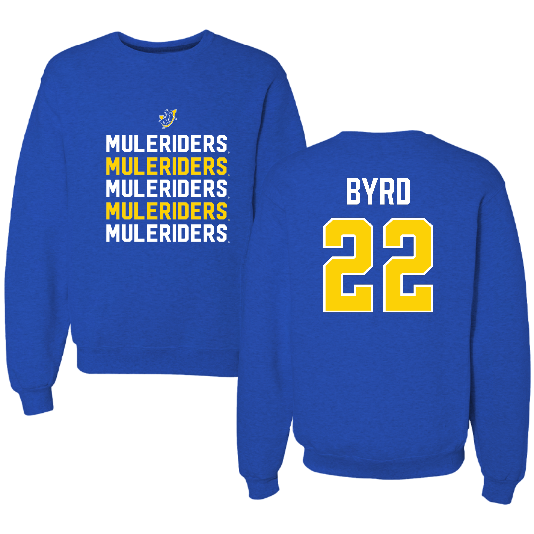 Southern Arkansas University Softball Blue General Crewneck - #22 Corie Byrd