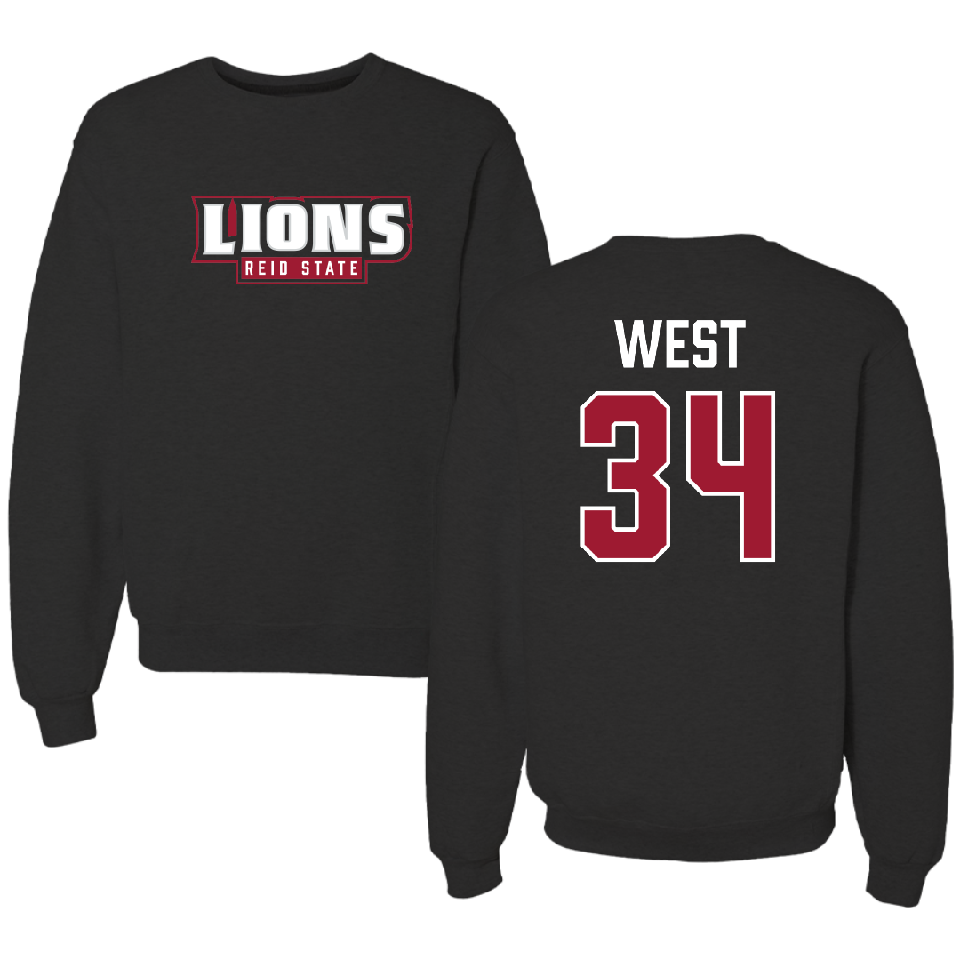 Reid State Community College Baseball Black Crewneck - #34 Camden West