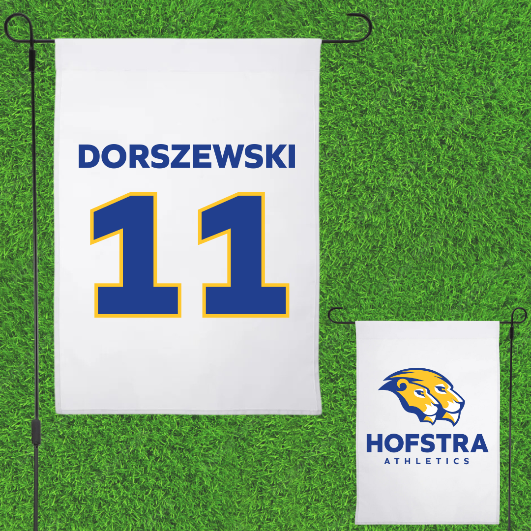 Hofstra University Lacrosse (M) White Garden Flag - #11 Daniel Dorszewski