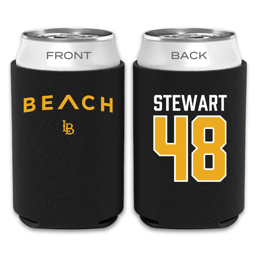 Long Beach State University Baseball Black Can Cooler - #48 Conner Stewart