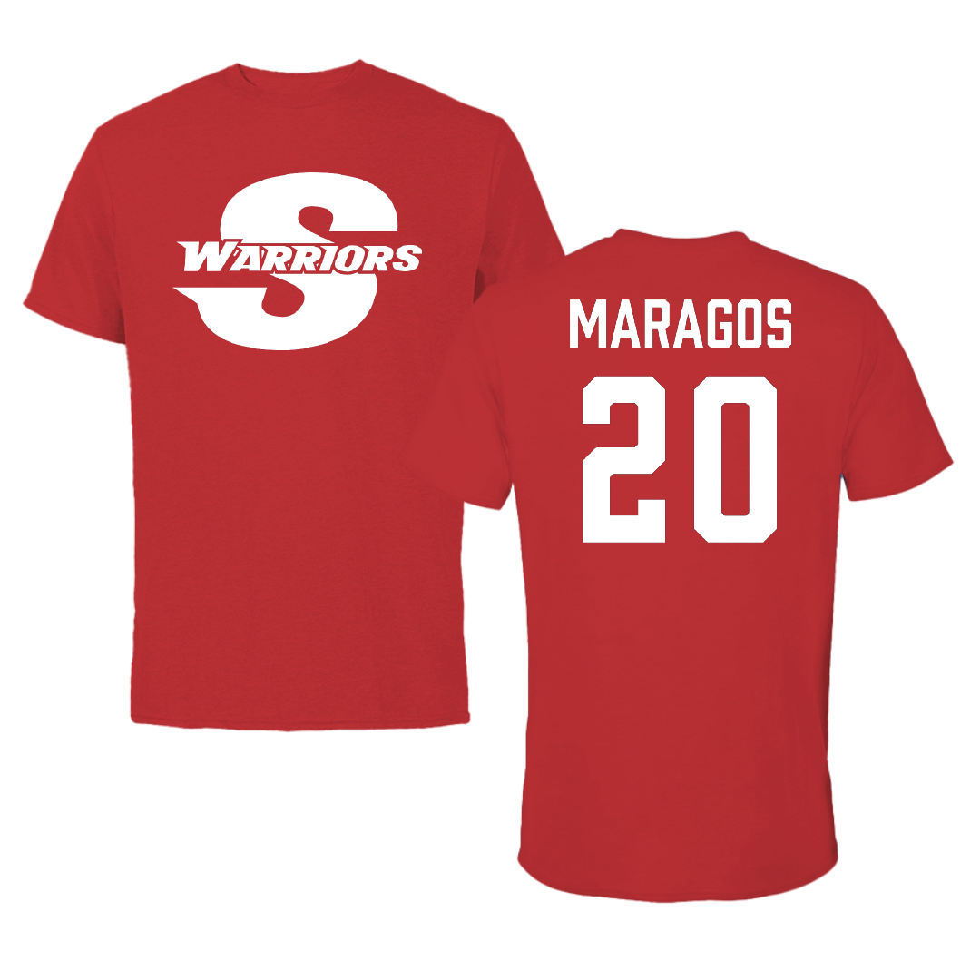 Stanislaus State Soccer (W) Red Performance Tee - #20 Olivia Maragos