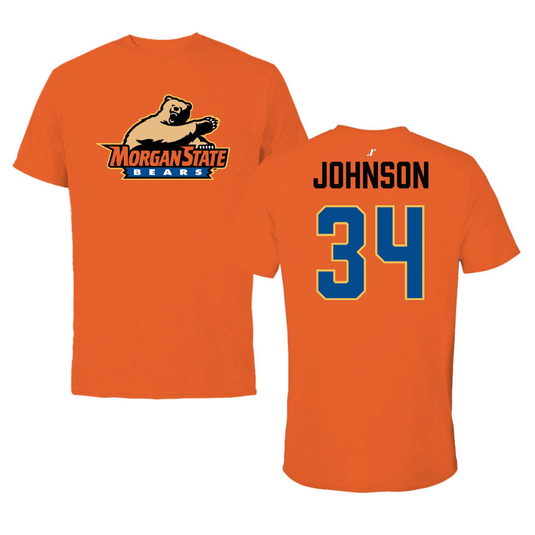 Morgan State University Acrobatics & Tumbling Orange Tee - #34 Aubree Johnson