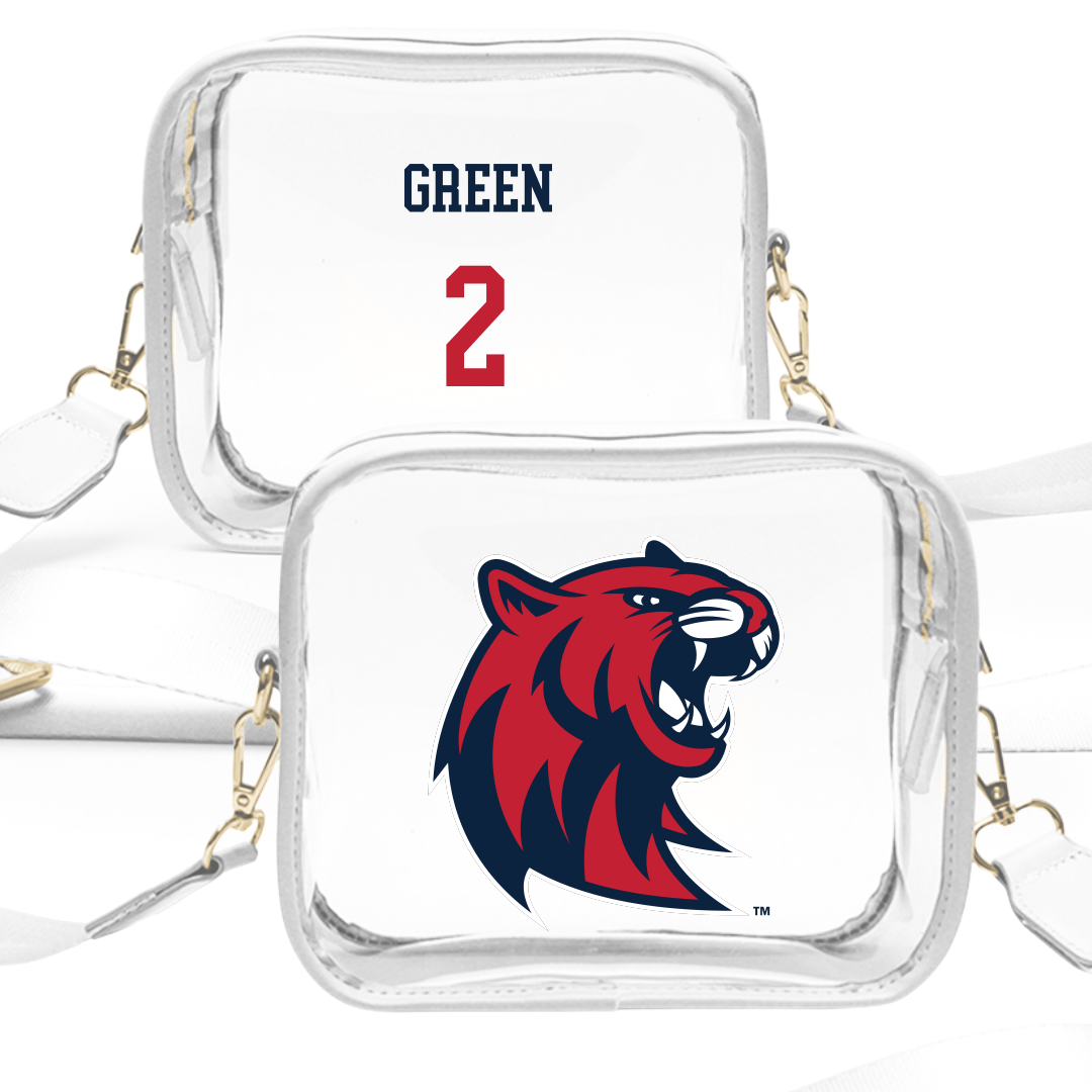 Rogers State University Soccer (W) White Clear Stadium Bag - #2 Savanah Green