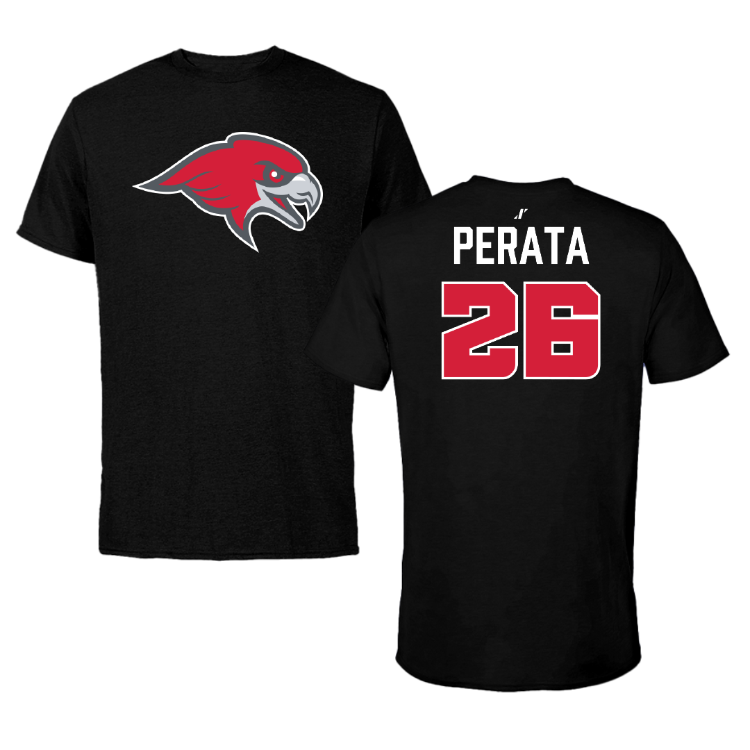 Montclair State University Soccer (M) Black Tee - #26 Jackson Perata