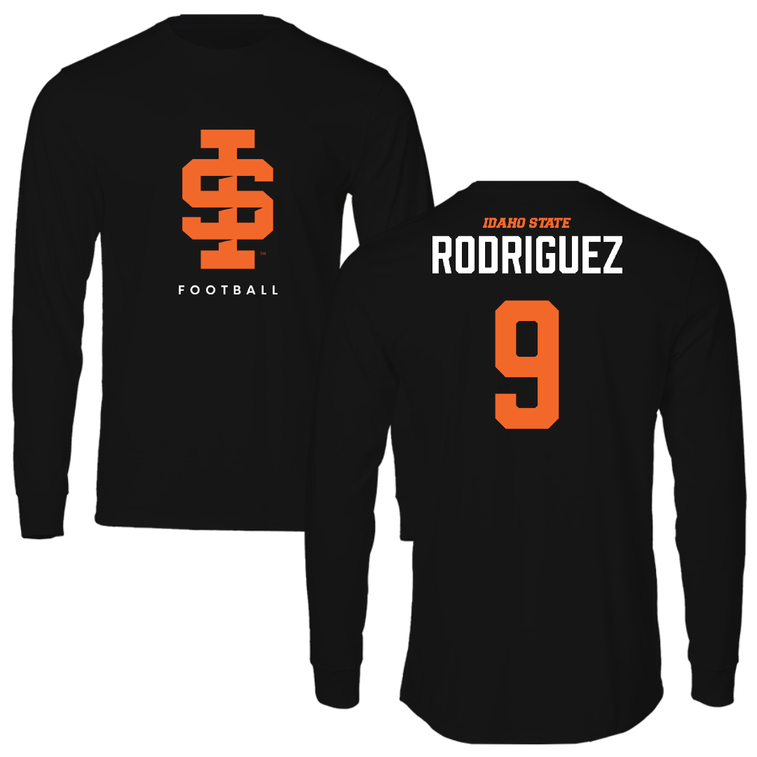 Idaho State University Football Black Performance Long Sleeve - #9 Devin Rodriguez
